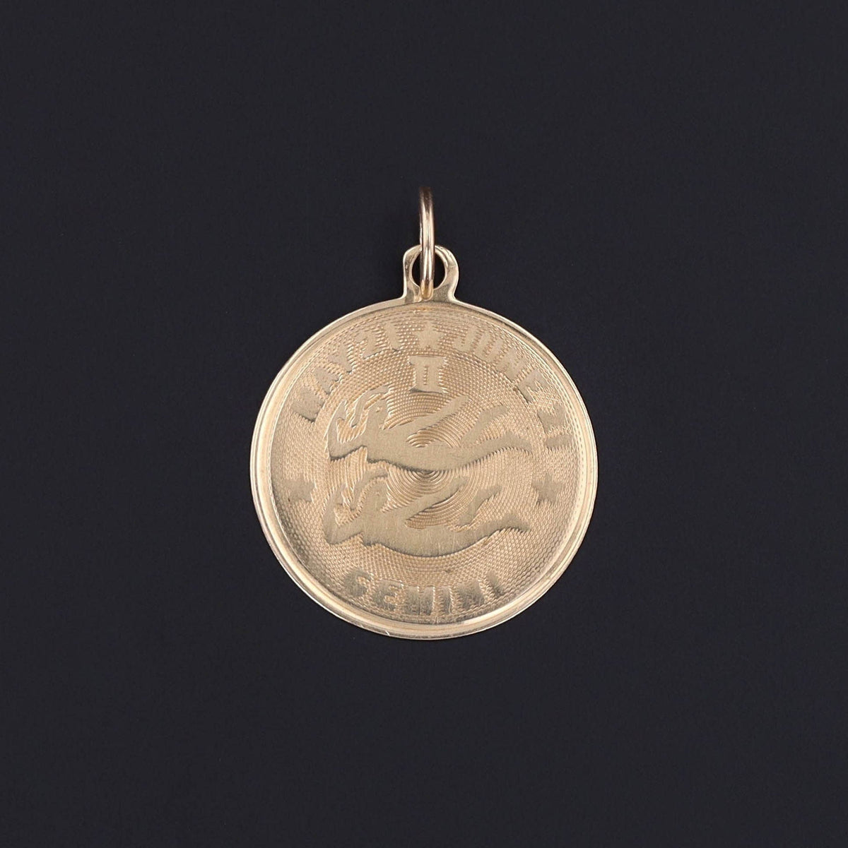 Vintage Gemini Pendant of 14k Gold - Trademark Antiques