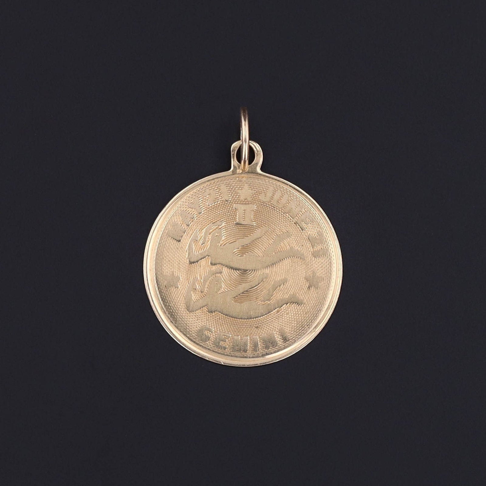 Vintage Gemini Pendant of 14k Gold - Trademark Antiques