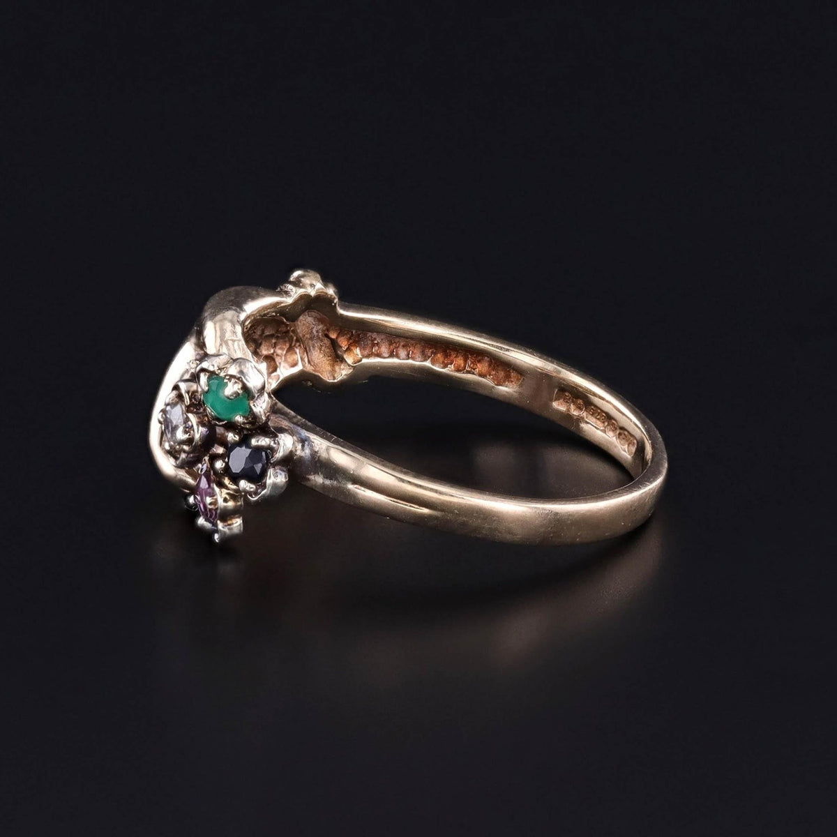 Vintage Gemstone Hand Ring of 9ct Gold - Trademark Antiques