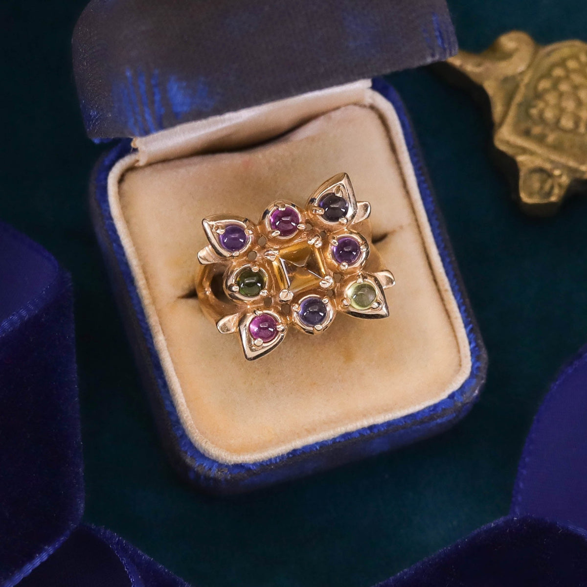 Vintage Gemstone Ring of 14k Gold - Trademark Antiques