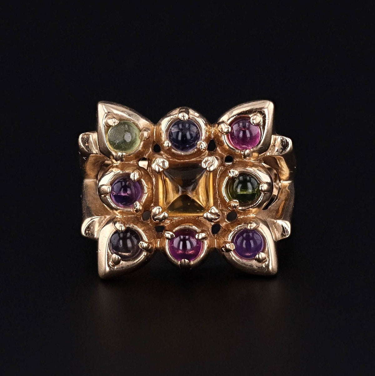 Vintage Gemstone Ring of 14k Gold - Trademark Antiques