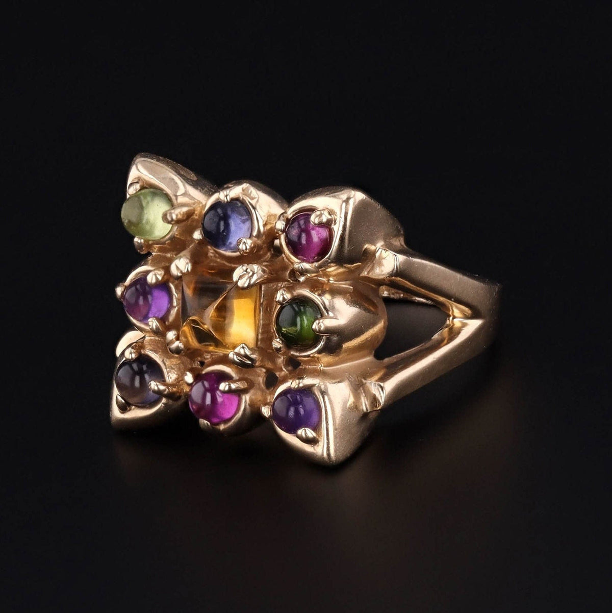 Vintage Gemstone Ring of 14k Gold - Trademark Antiques