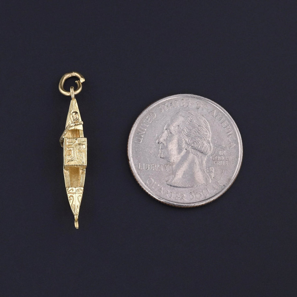 Vintage Gondola Charm of 14k Gold - Trademark Antiques