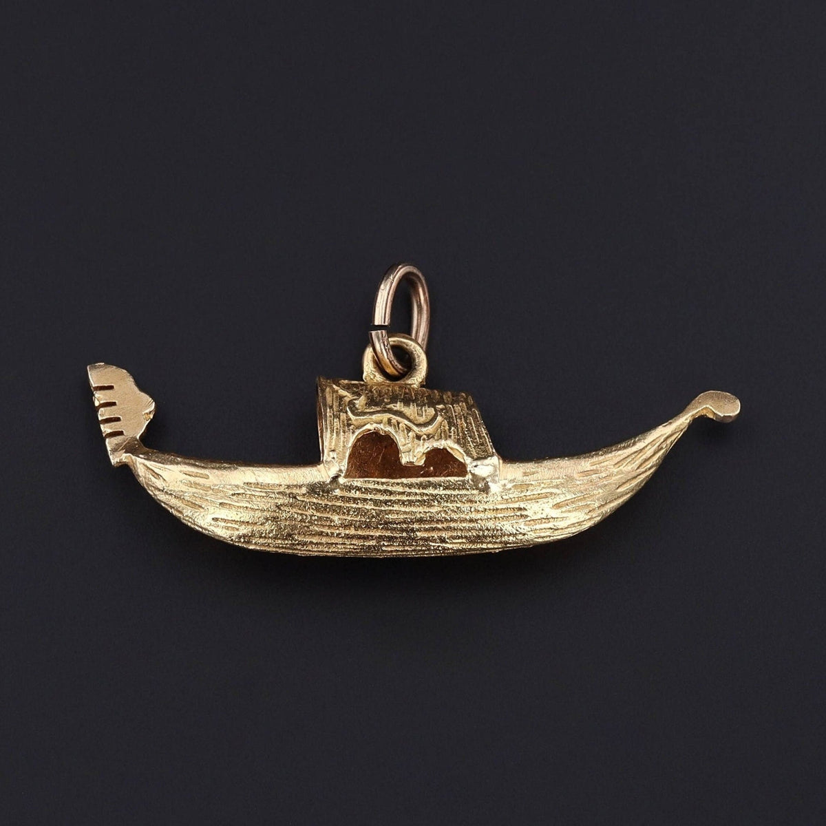 Vintage Gondola Charm of 18k Gold - Trademark Antiques