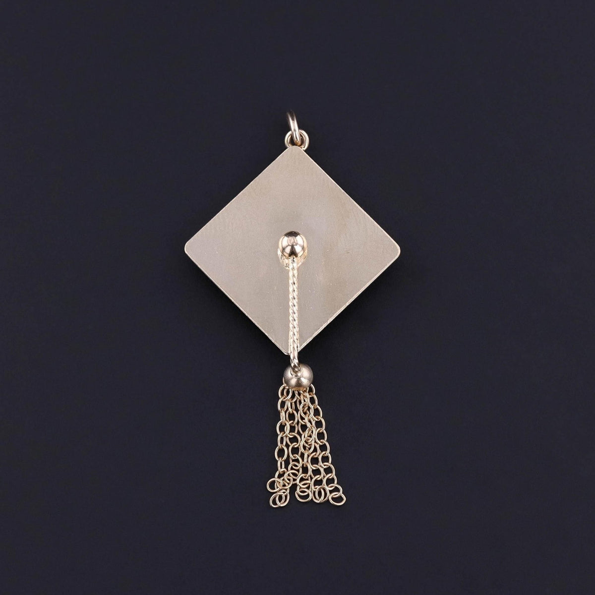 Vintage Graduation Cap Charm of 14k Gold - Trademark Antiques