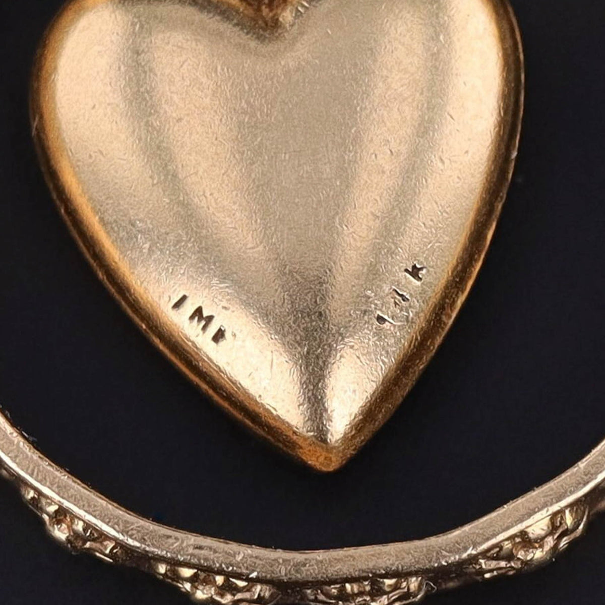 Vintage Heart Pendant | 14k Gold Pendant - Trademark Antiques