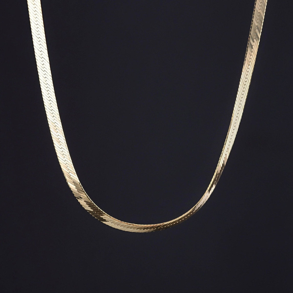 Vintage Herringbone Chain of 14k Gold - Trademark Antiques
