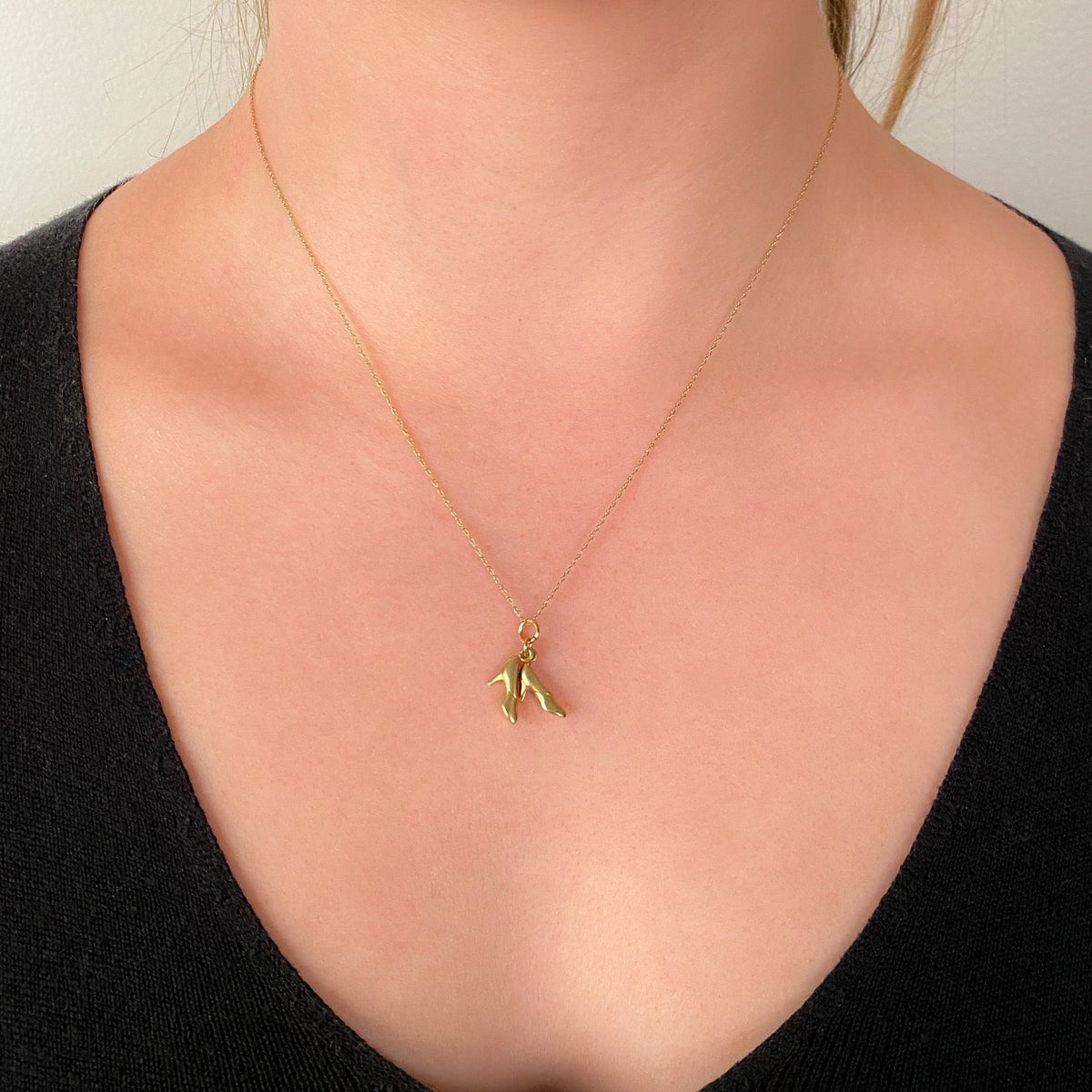 Vintage High Heels Shoe Charm of 14k Gold - Trademark Antiques