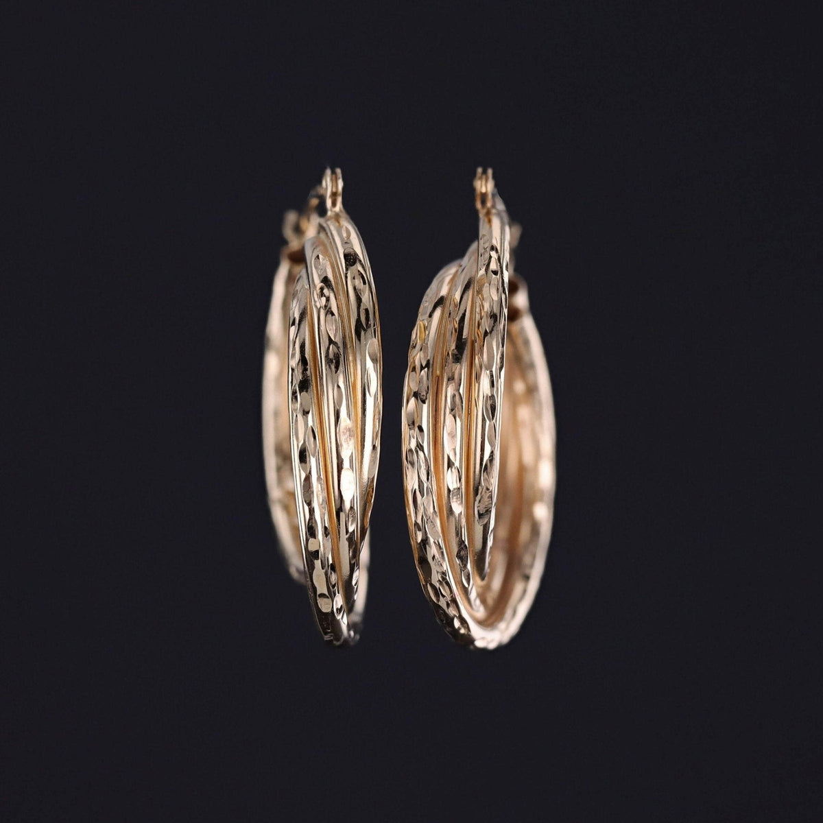 Vintage Hoop Earrings of 14k Gold - Trademark Antiques