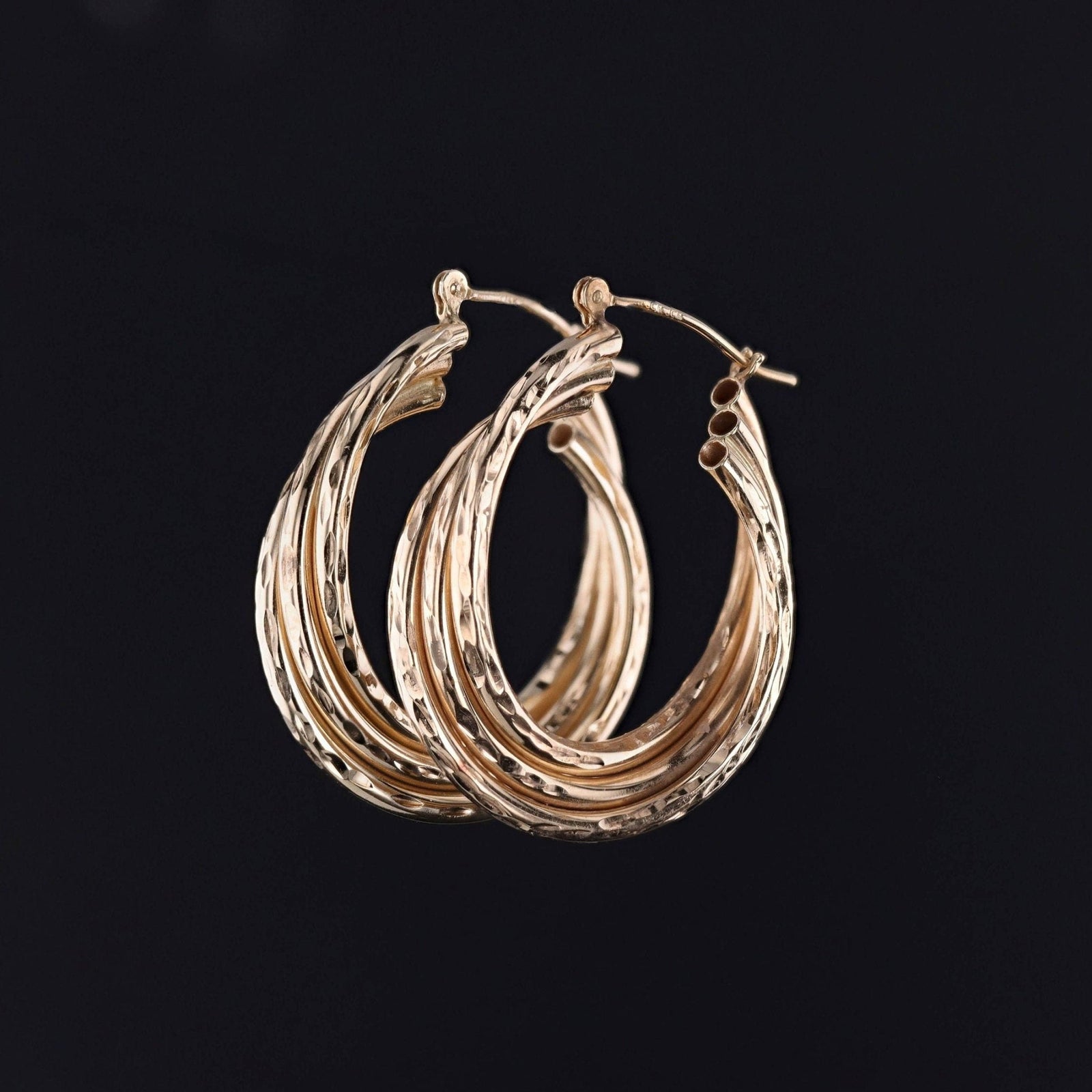 Vintage Hoop Earrings of 14k Gold - Trademark Antiques