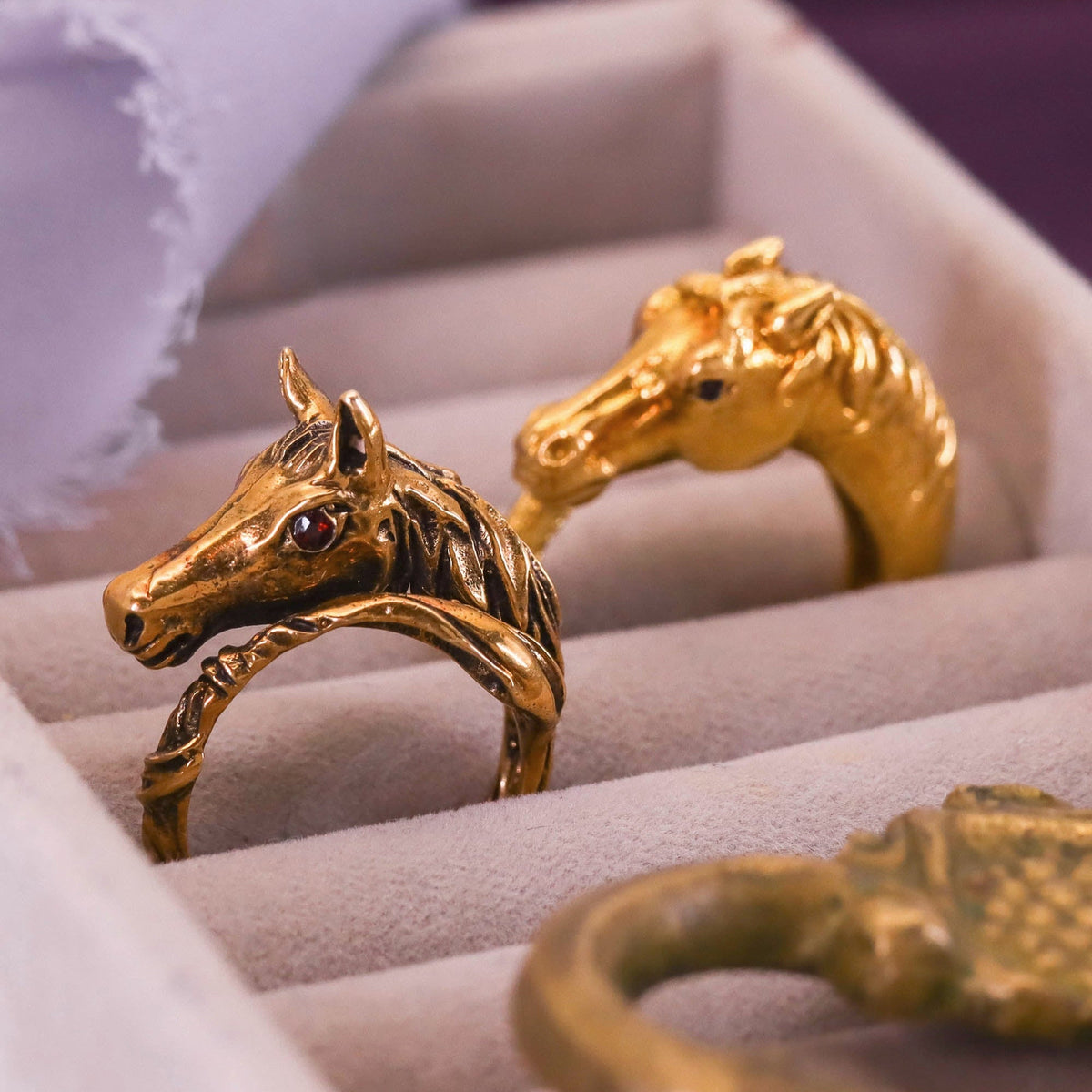 Vintage Horse Wrap Around Ring of 14k Gold - Trademark Antiques
