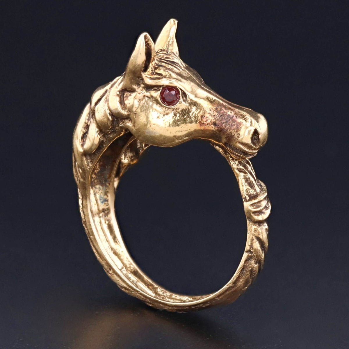 Vintage Horse Wrap Around Ring of 14k Gold - Trademark Antiques