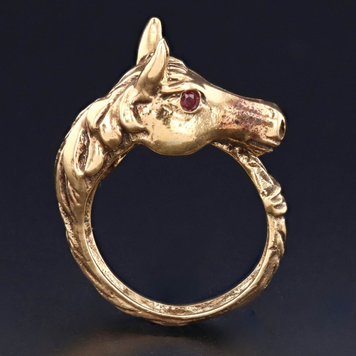Vintage Horse Wrap Around Ring of 14k Gold - Trademark Antiques