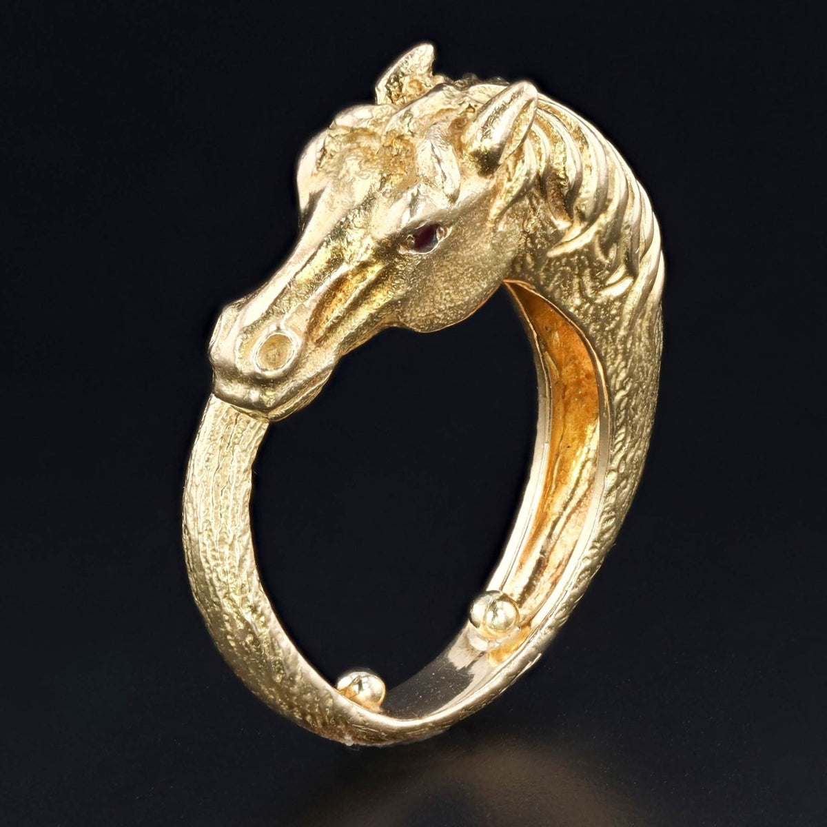 Vintage Horse Wrap Around Ring of 18k Gold - Trademark Antiques