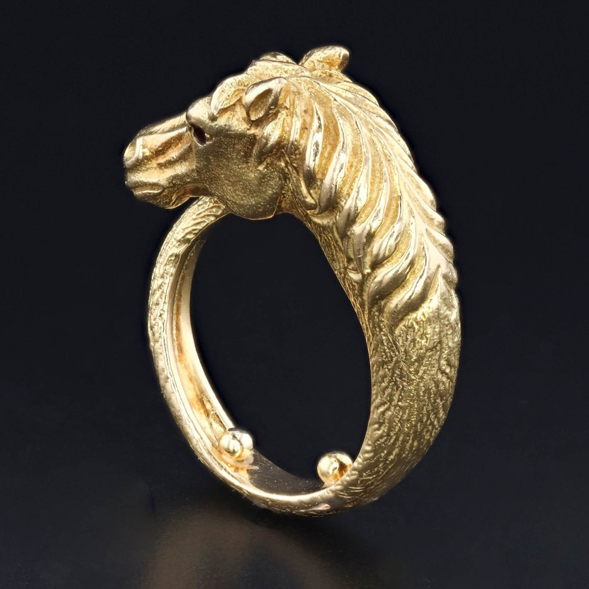 Vintage Horse Wrap Around Ring of 18k Gold - Trademark Antiques