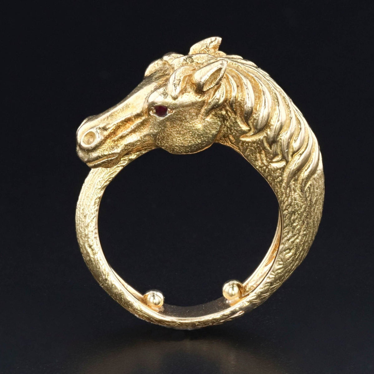 Vintage Horse Wrap Around Ring of 18k Gold - Trademark Antiques