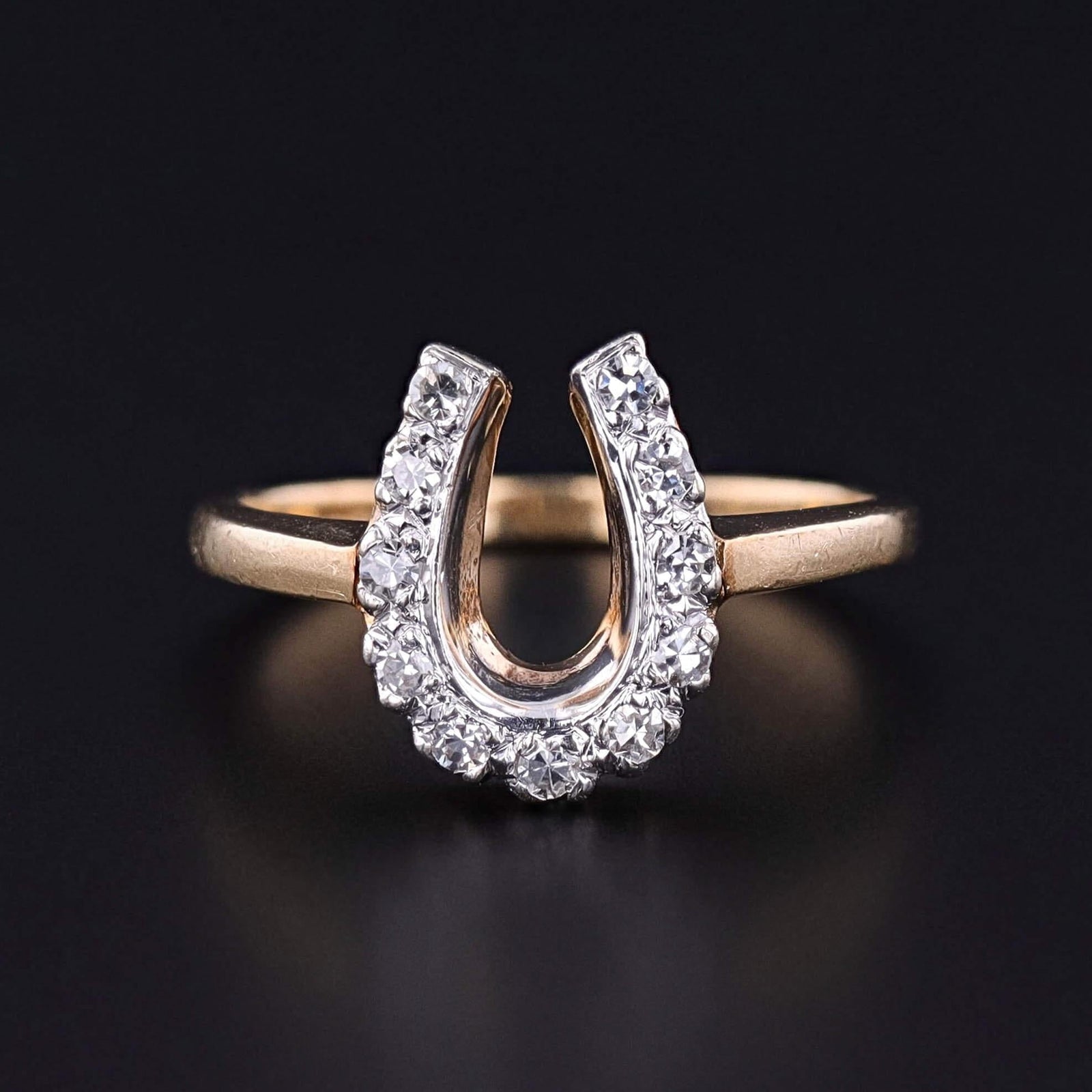 Vintage Horseshoe Ring of 14k Gold - Trademark Antiques