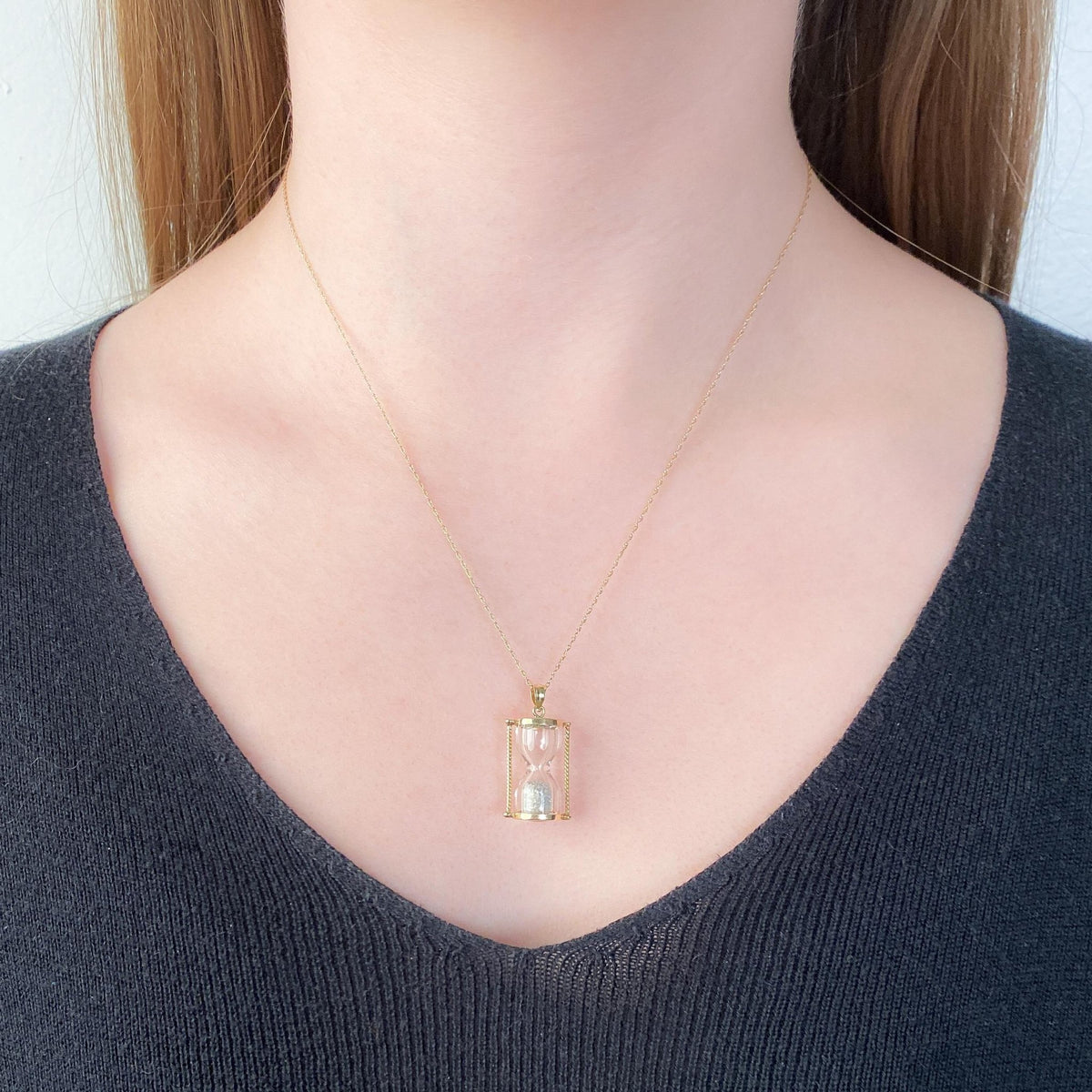 Vintage Hourglass Charm of 10k Gold - Trademark Antiques