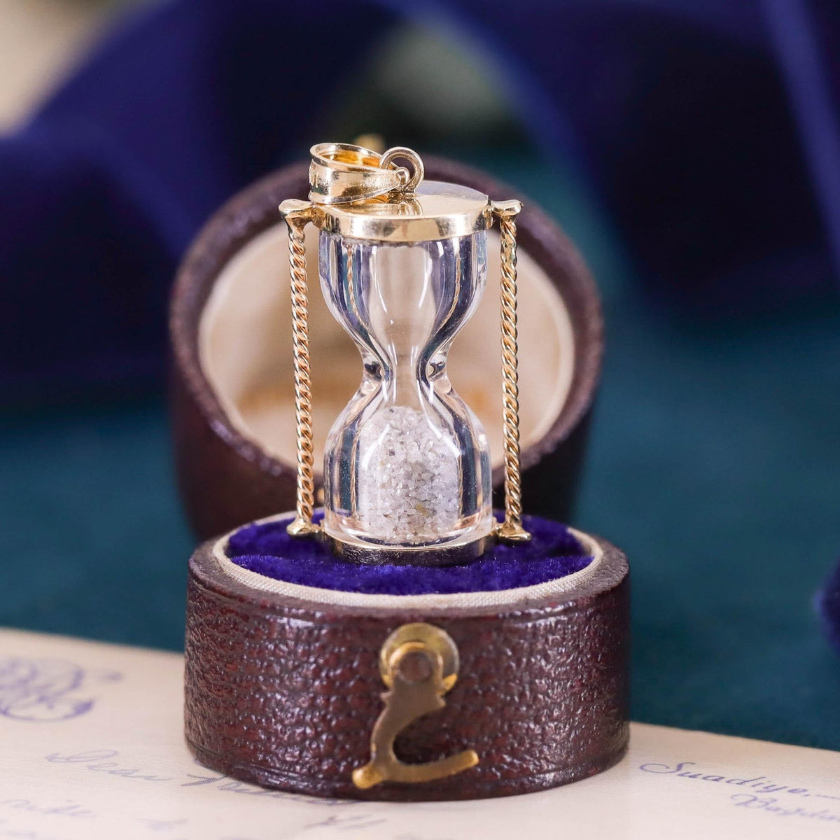 Vintage Hourglass Charm of 10k Gold - Trademark Antiques
