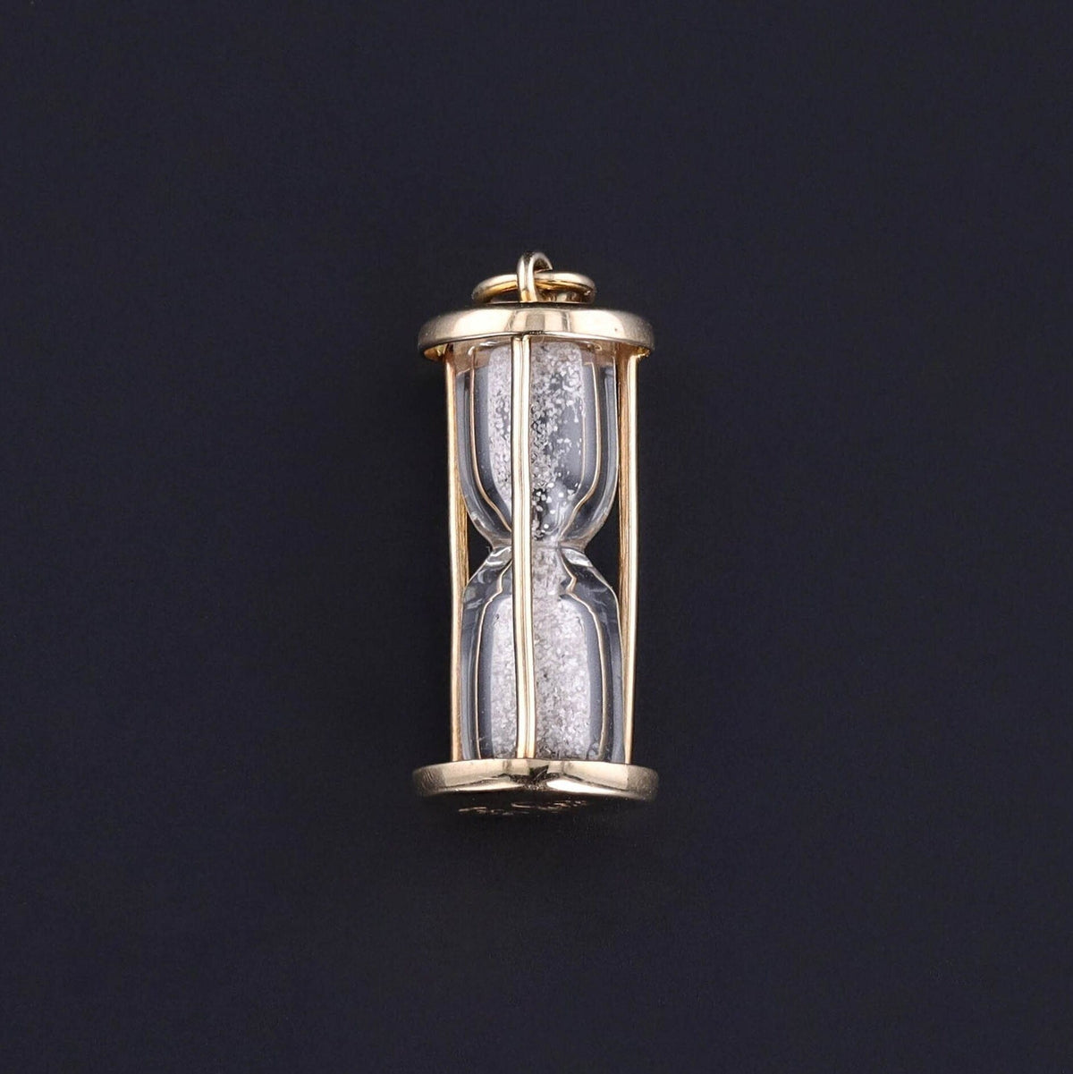 Vintage Hourglass Charm of 14k Gold - Trademark Antiques