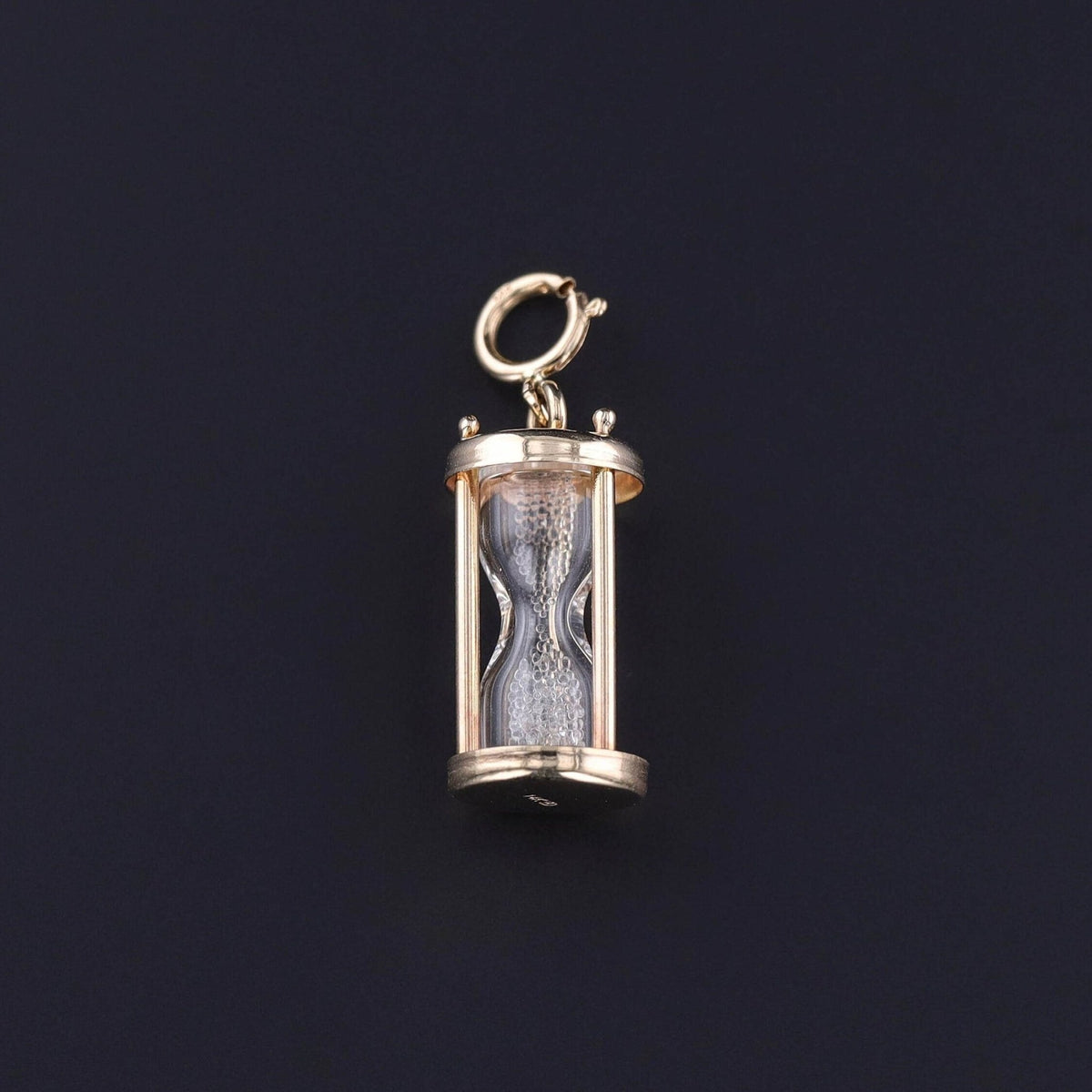 Vintage Hourglass Charm of 14k Gold - Trademark Antiques