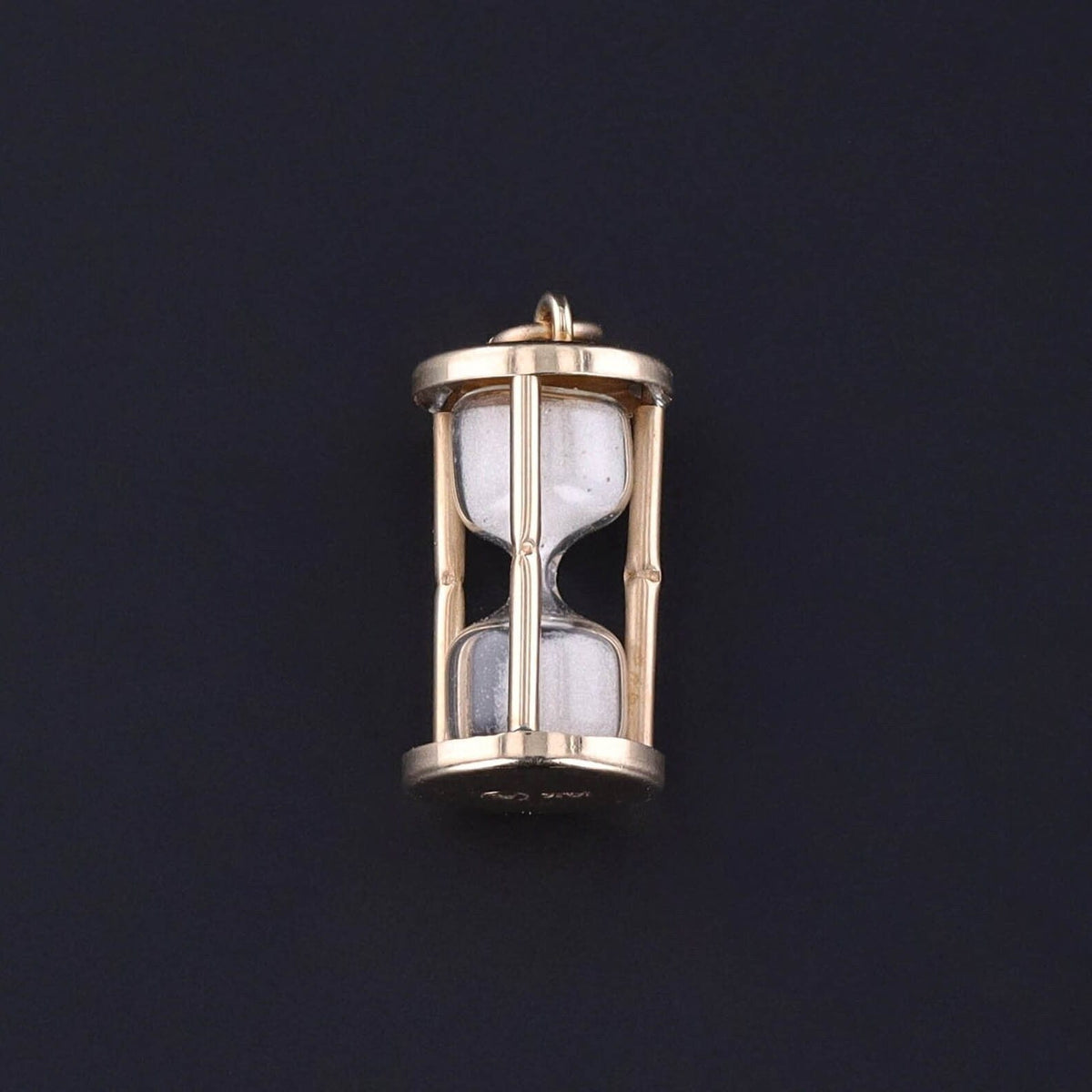 Vintage Hourglass Charm of 14k Gold - Trademark Antiques