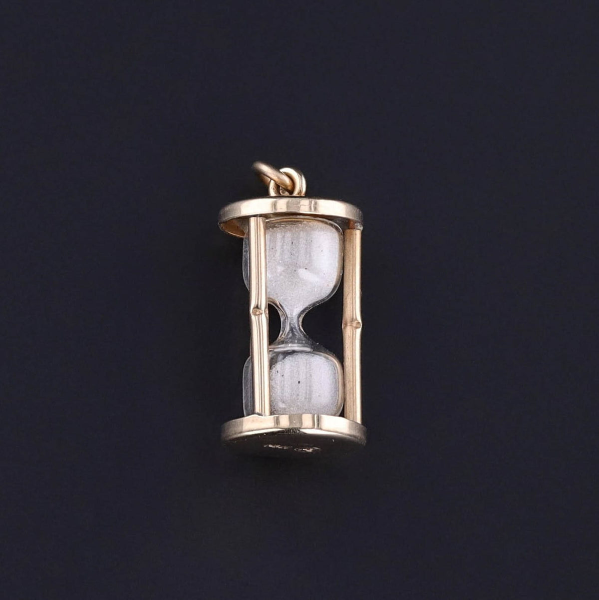 Vintage Hourglass Charm of 14k Gold - Trademark Antiques