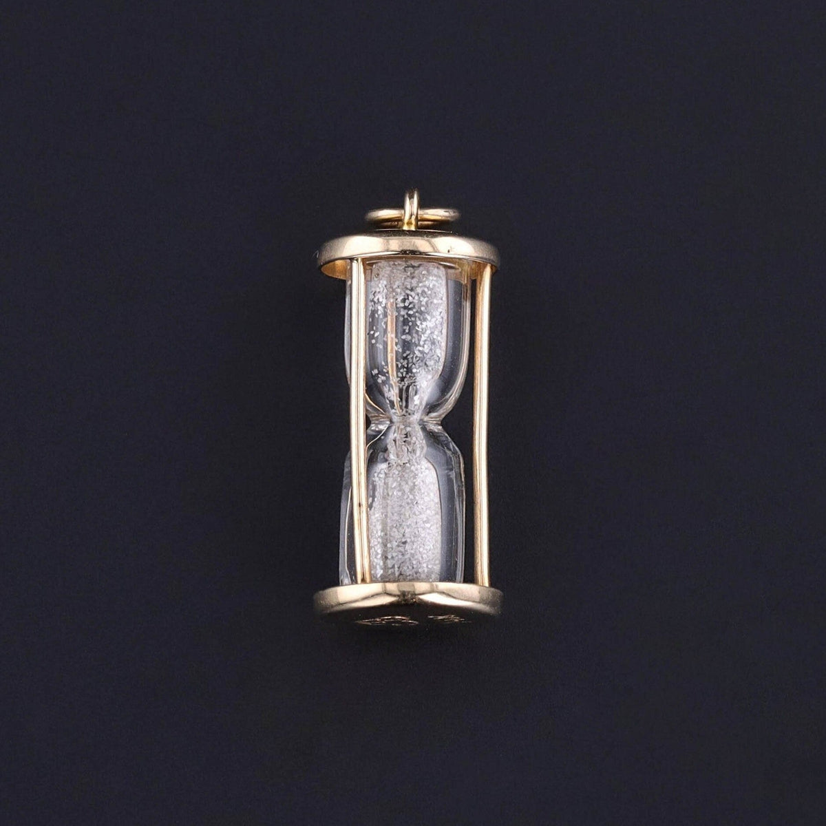 Vintage Hourglass Charm of 14k Gold - Trademark Antiques