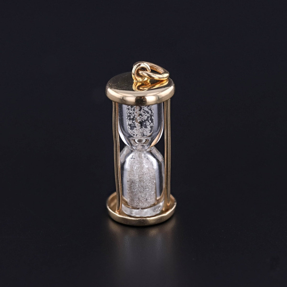 Vintage Hourglass Charm of 14k Gold - Trademark Antiques