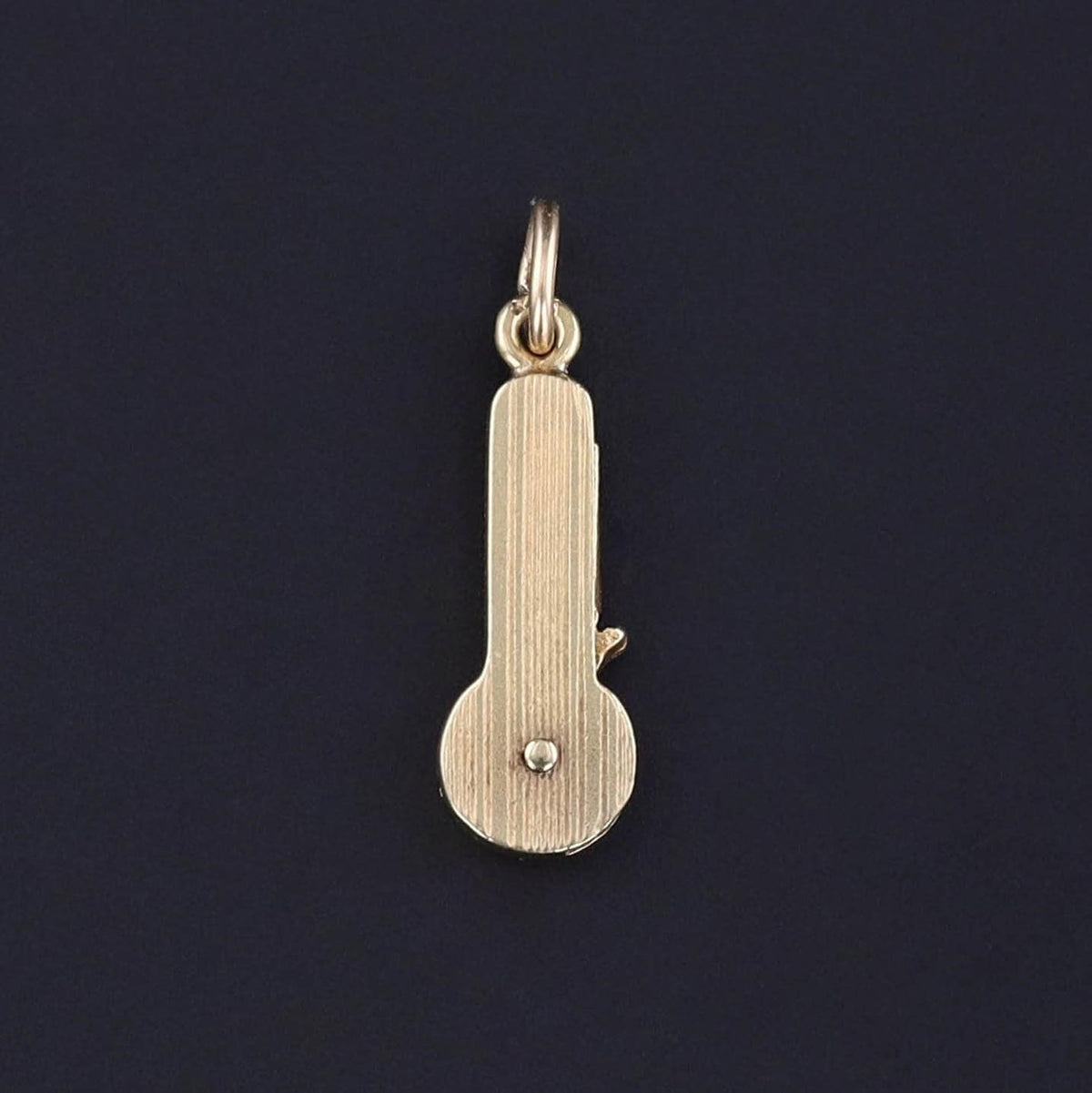 Vintage I LOVE U Moveable Key Charm of 14k Gold - Trademark Antiques