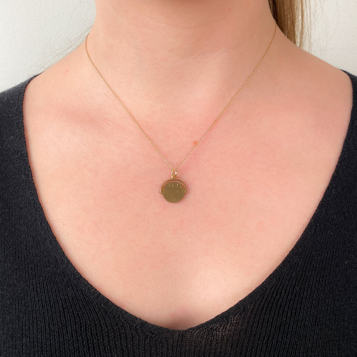 Vintage I Love You Spinner Charm of 9ct Gold - Trademark Antiques