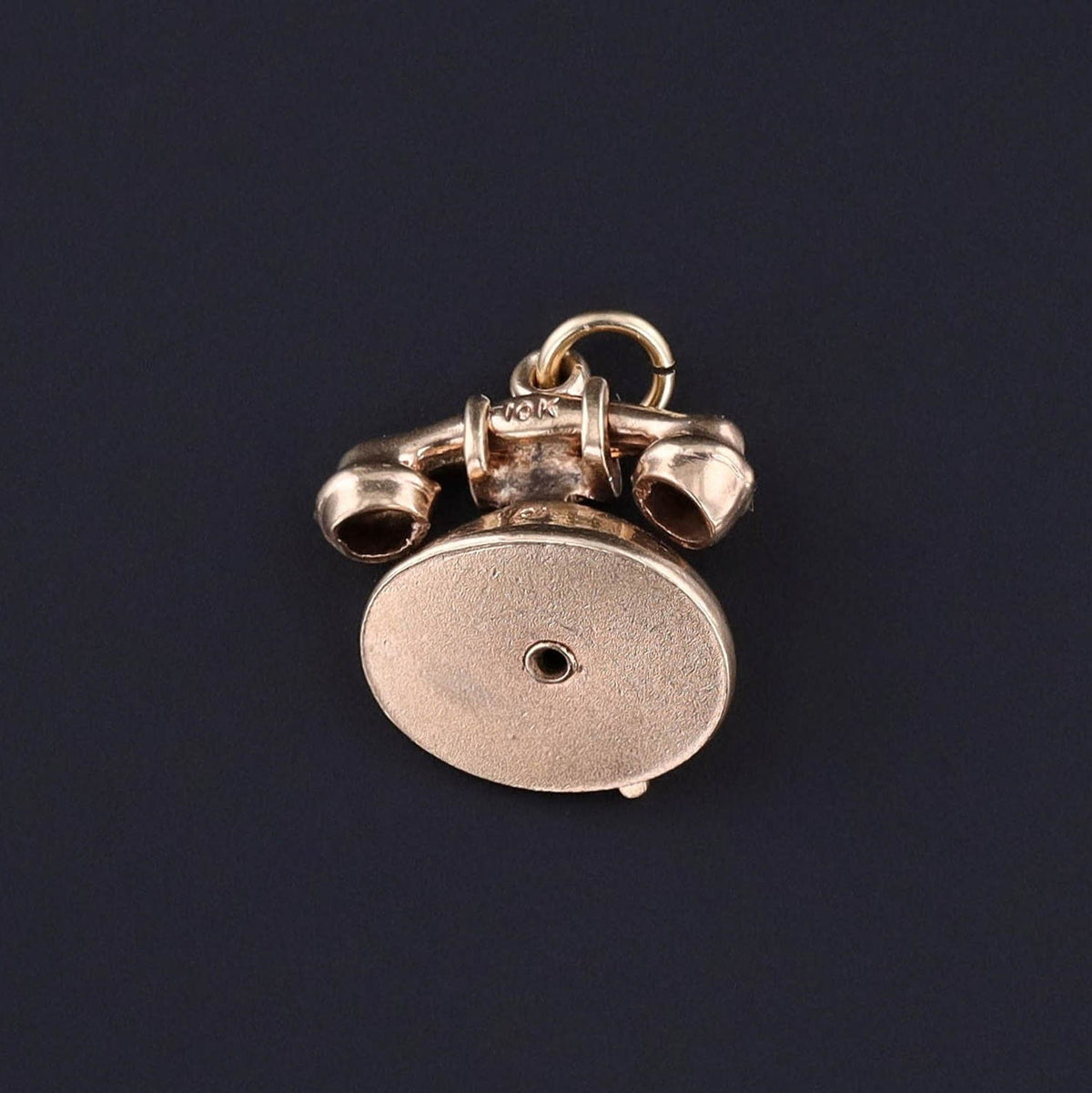 Vintage I Love You Telephone Charm of 10k Gold - Trademark Antiques