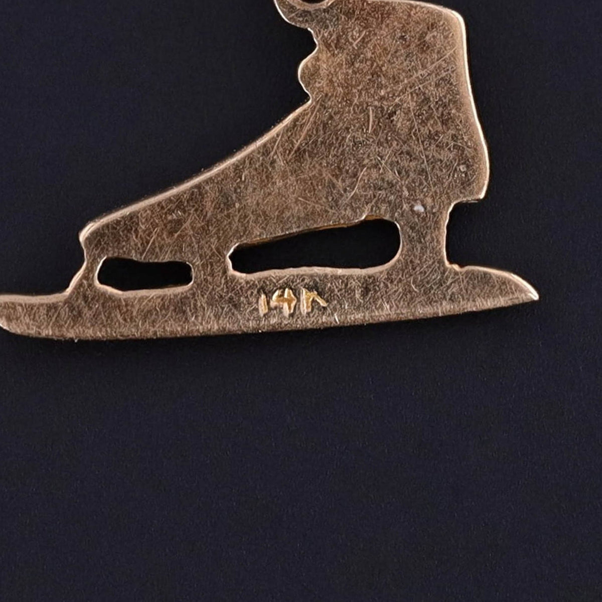 Vintage Ice Skate Charm of 14k Gold - Trademark Antiques