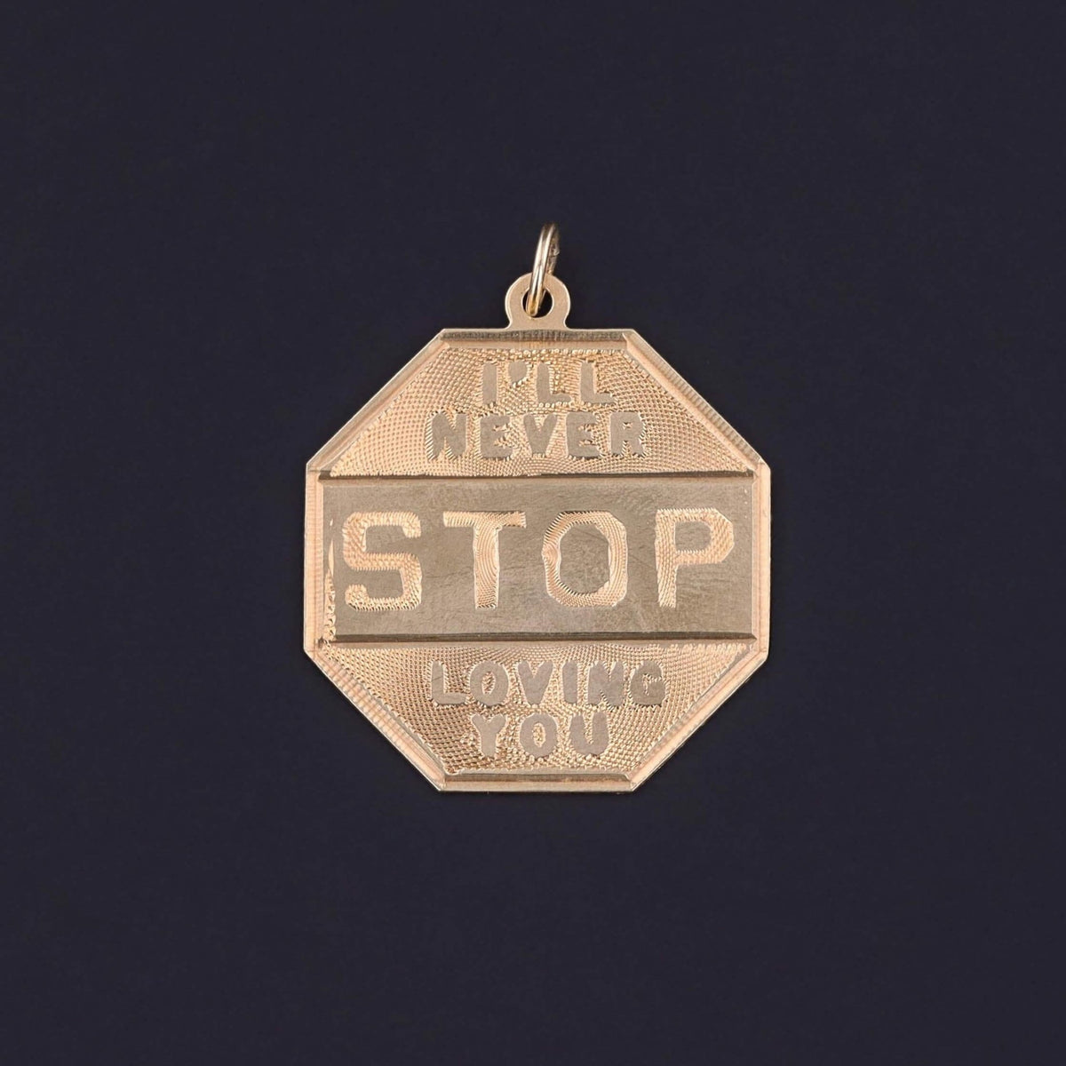 Vintage I'll Never Stop Loving You Pendant of 14k Gold - Trademark Antiques