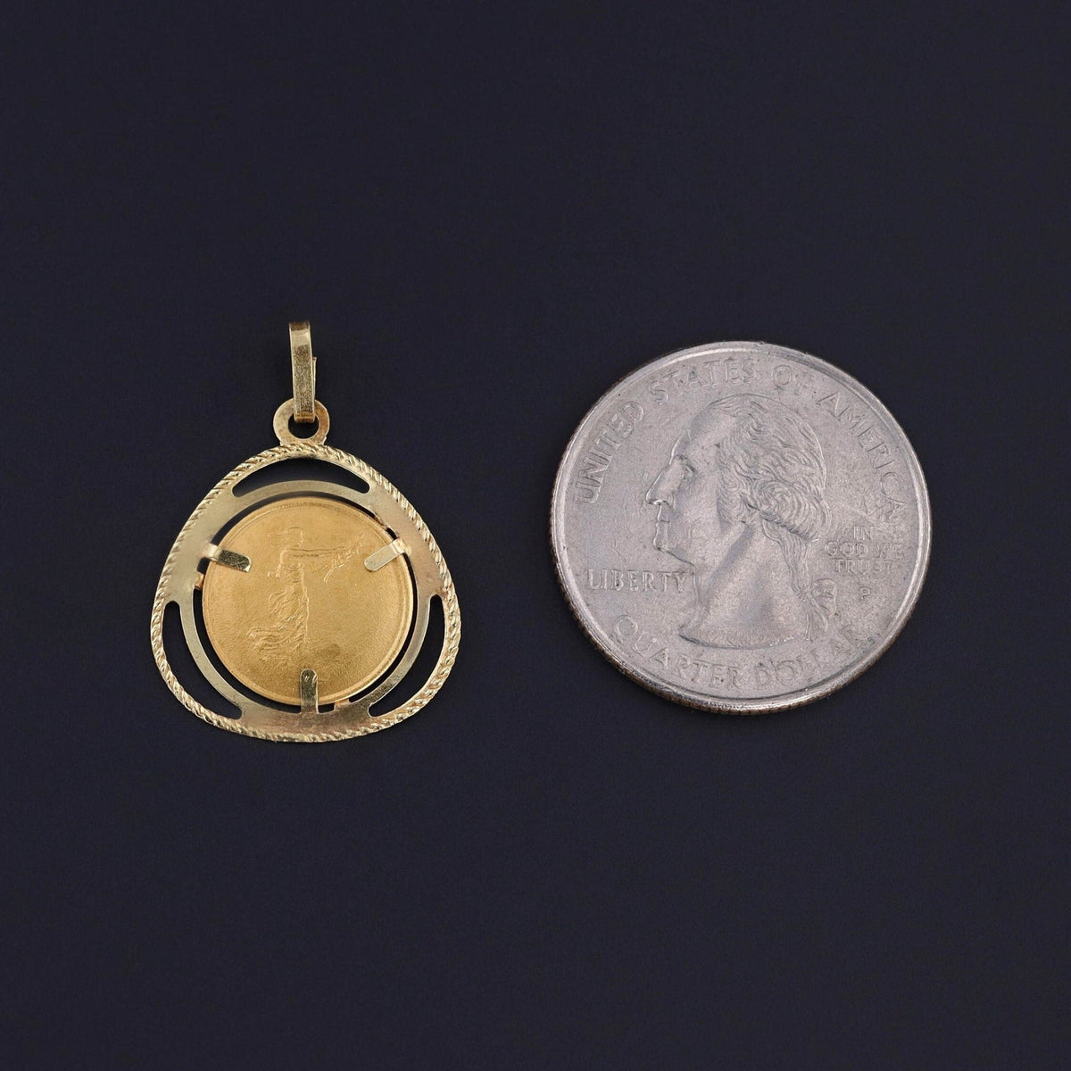 Vintage Italian Ceres Fertility Pendant of 18k Gold - Trademark Antiques