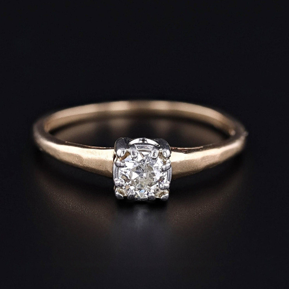 Vintage Jabel Diamond Engagement Ring of 14k Gold - Trademark Antiques
