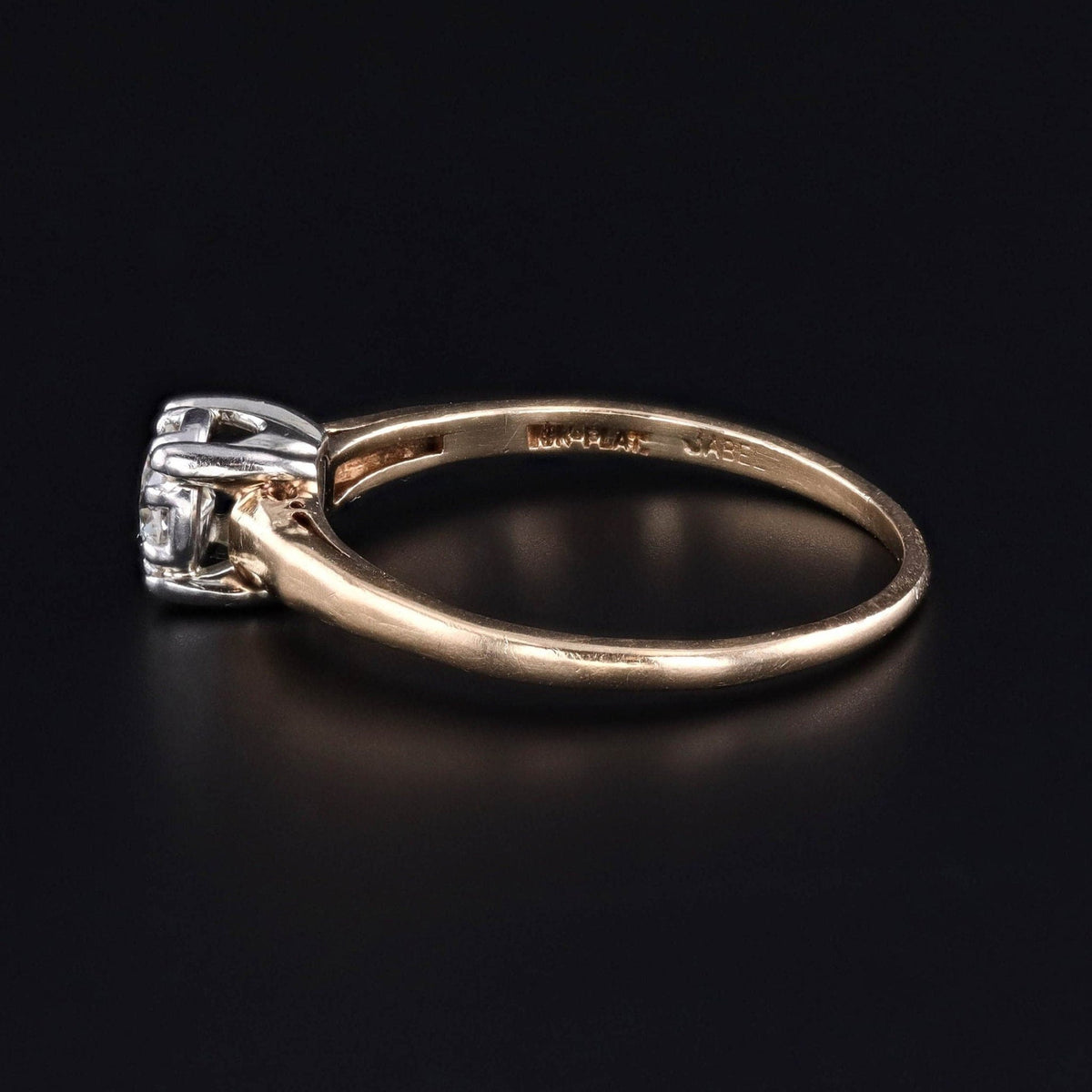 Vintage Jabel Diamond Engagement Ring of 14k Gold - Trademark Antiques