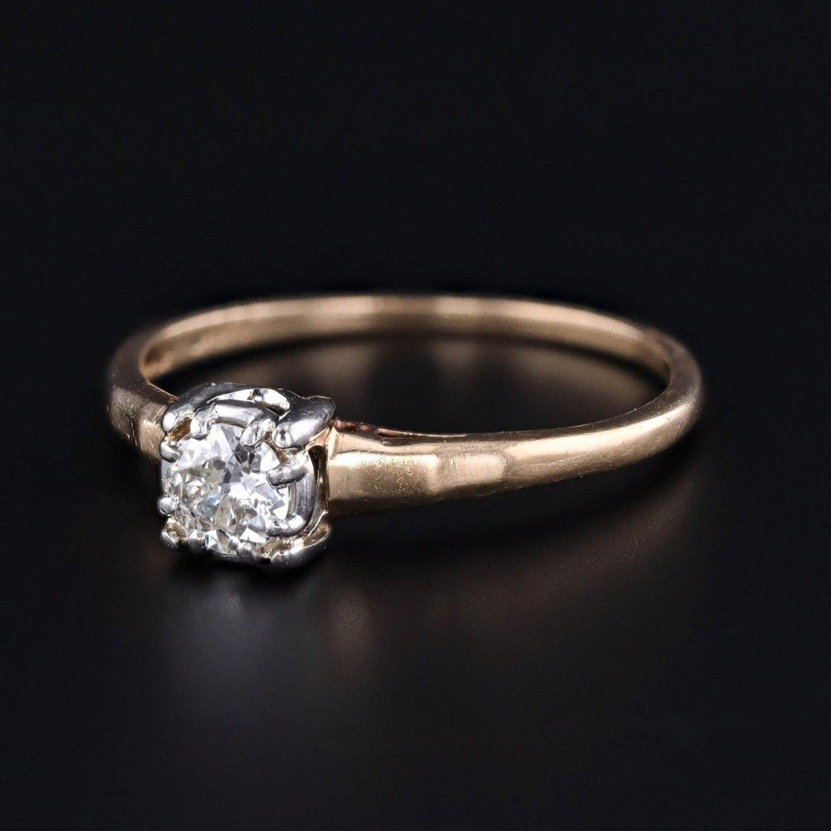 Vintage Jabel Diamond Engagement Ring of 14k Gold - Trademark Antiques