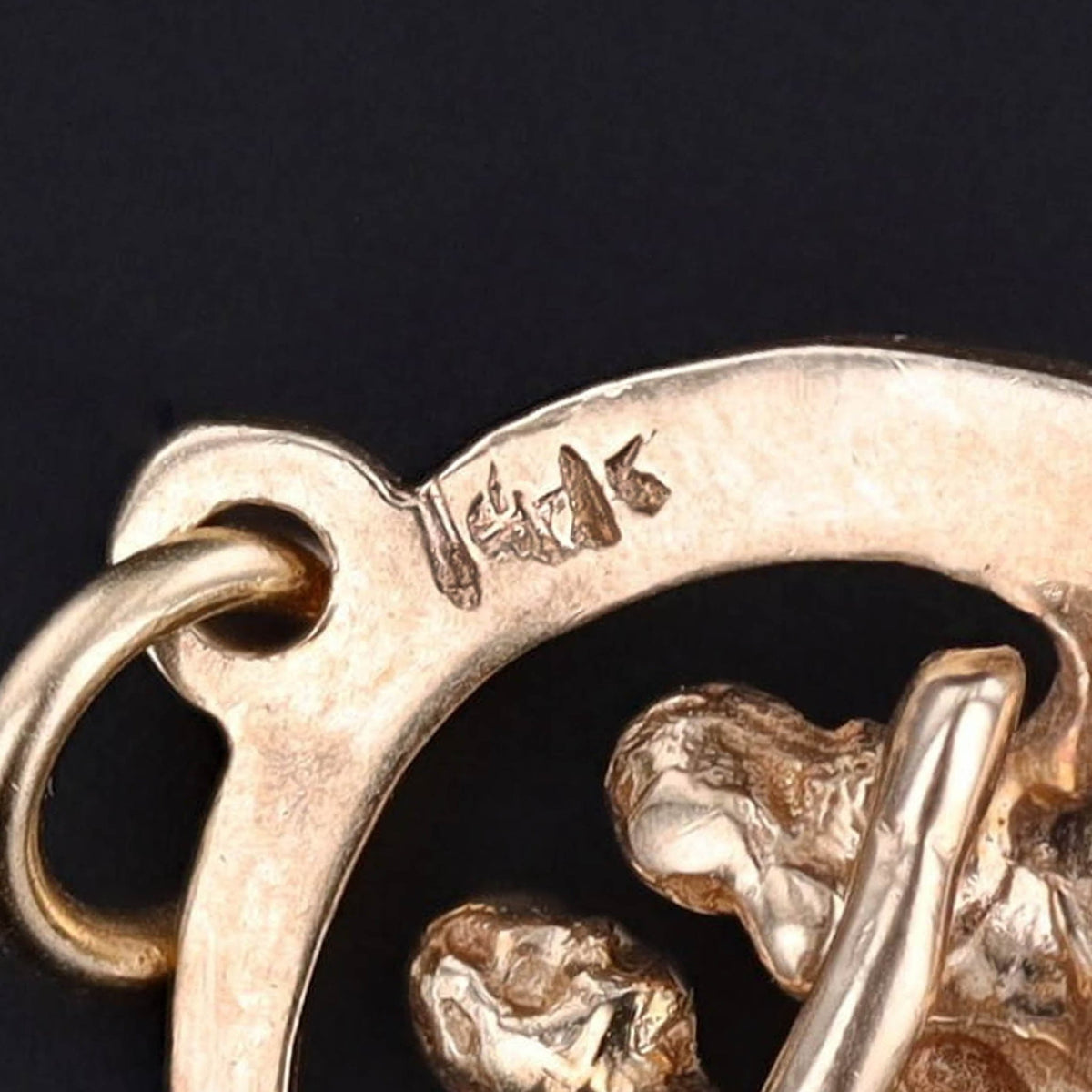 Vintage Kissing Couple on the Moon of 14k Gold - Trademark Antiques