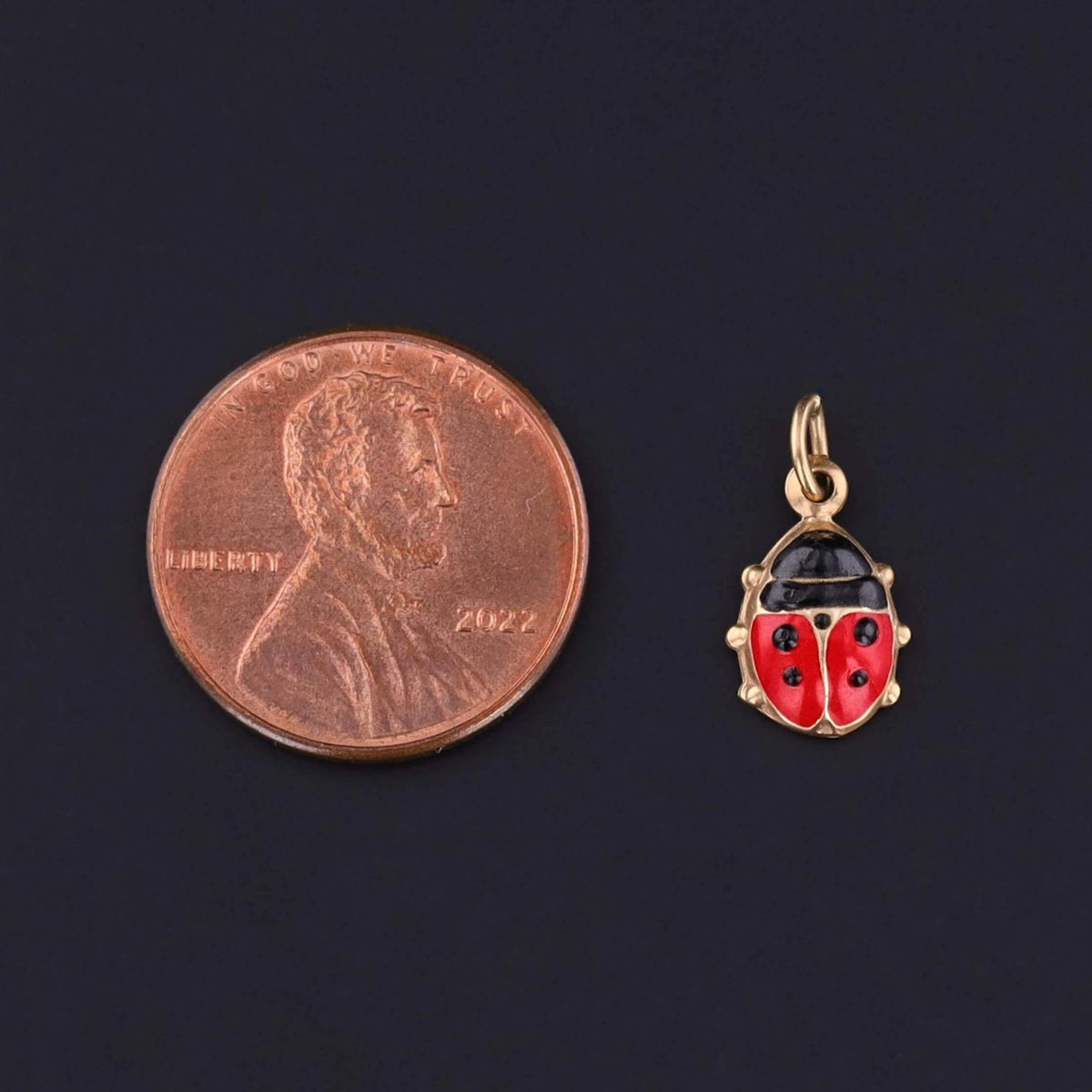 Vintage Ladybug Charm of 14k Gold - Trademark Antiques
