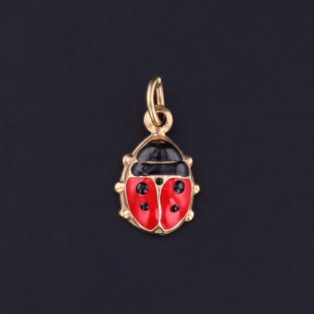 Vintage Ladybug Charm of 14k Gold - Trademark Antiques