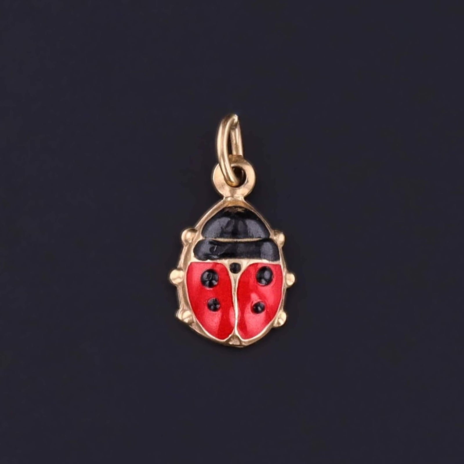 Vintage Ladybug Charm of 14k Gold - Trademark Antiques