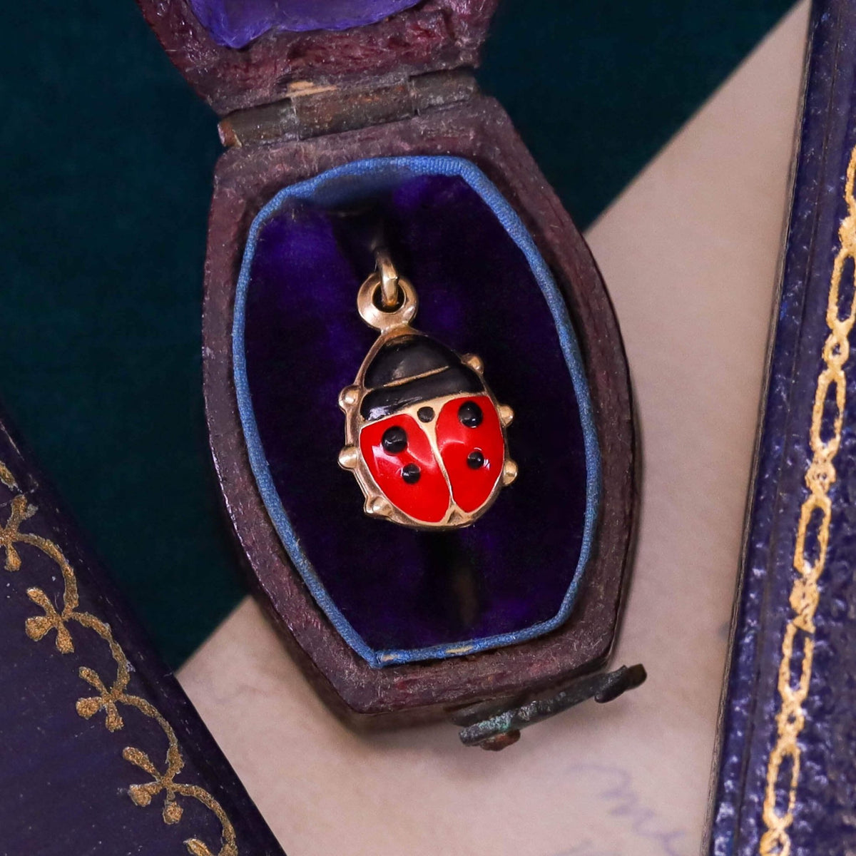 Vintage Ladybug Charm of 14k Gold - Trademark Antiques