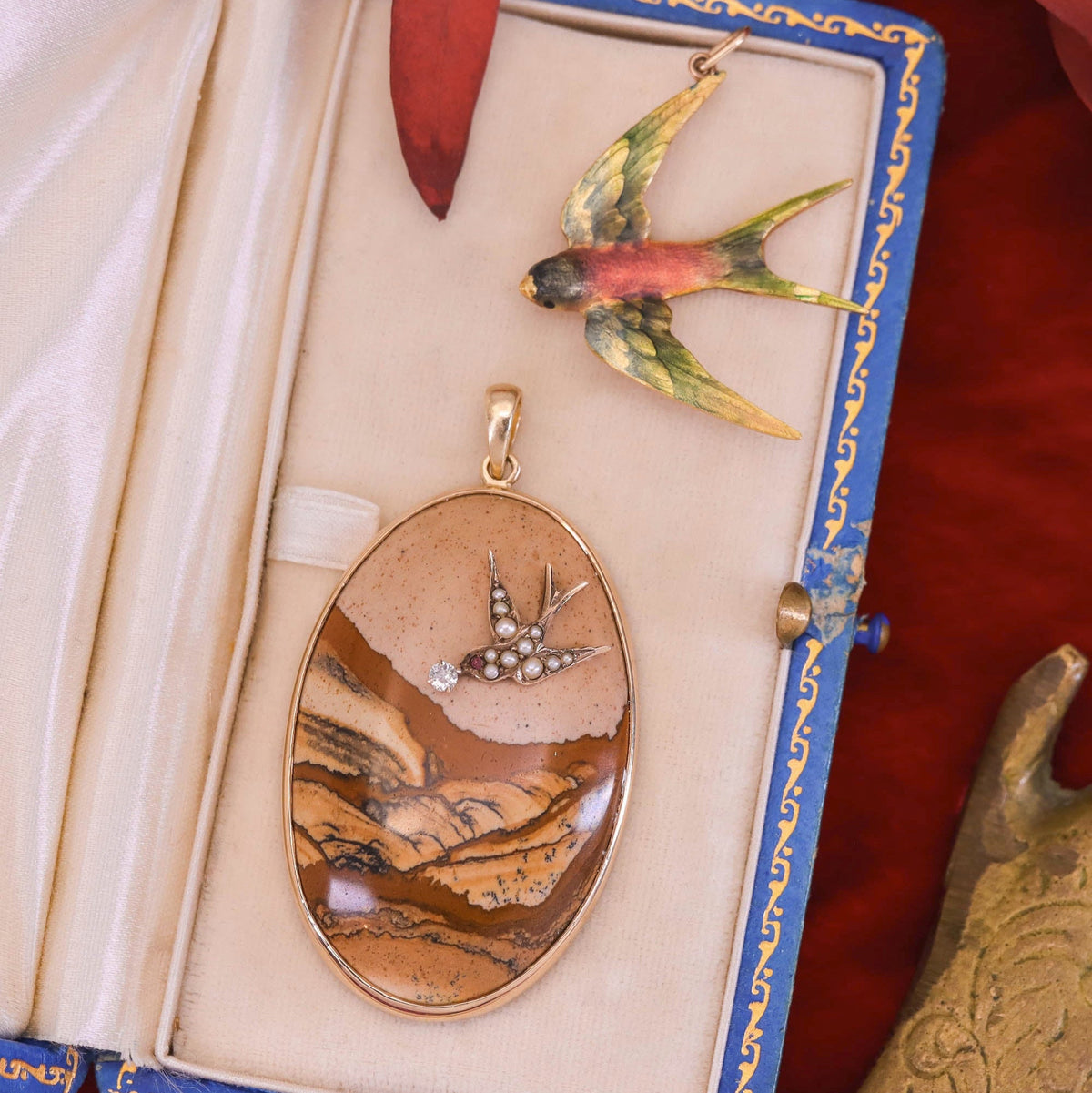 Vintage Landscape Pendant of Sandstone - Trademark Antiques