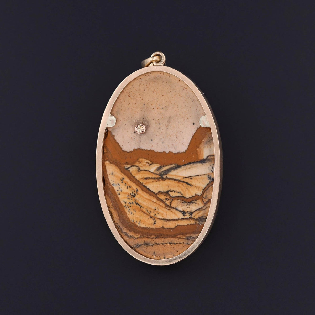 Vintage Landscape Pendant of Sandstone - Trademark Antiques