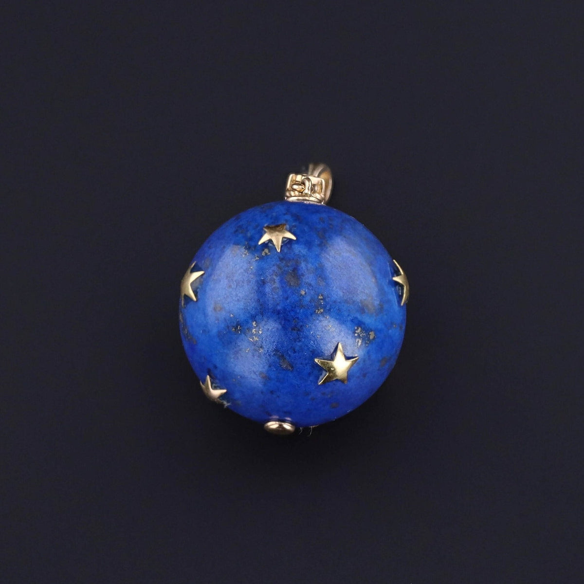 Vintage Lapis Lazuli and Diamond Star Pendant - Trademark Antiques