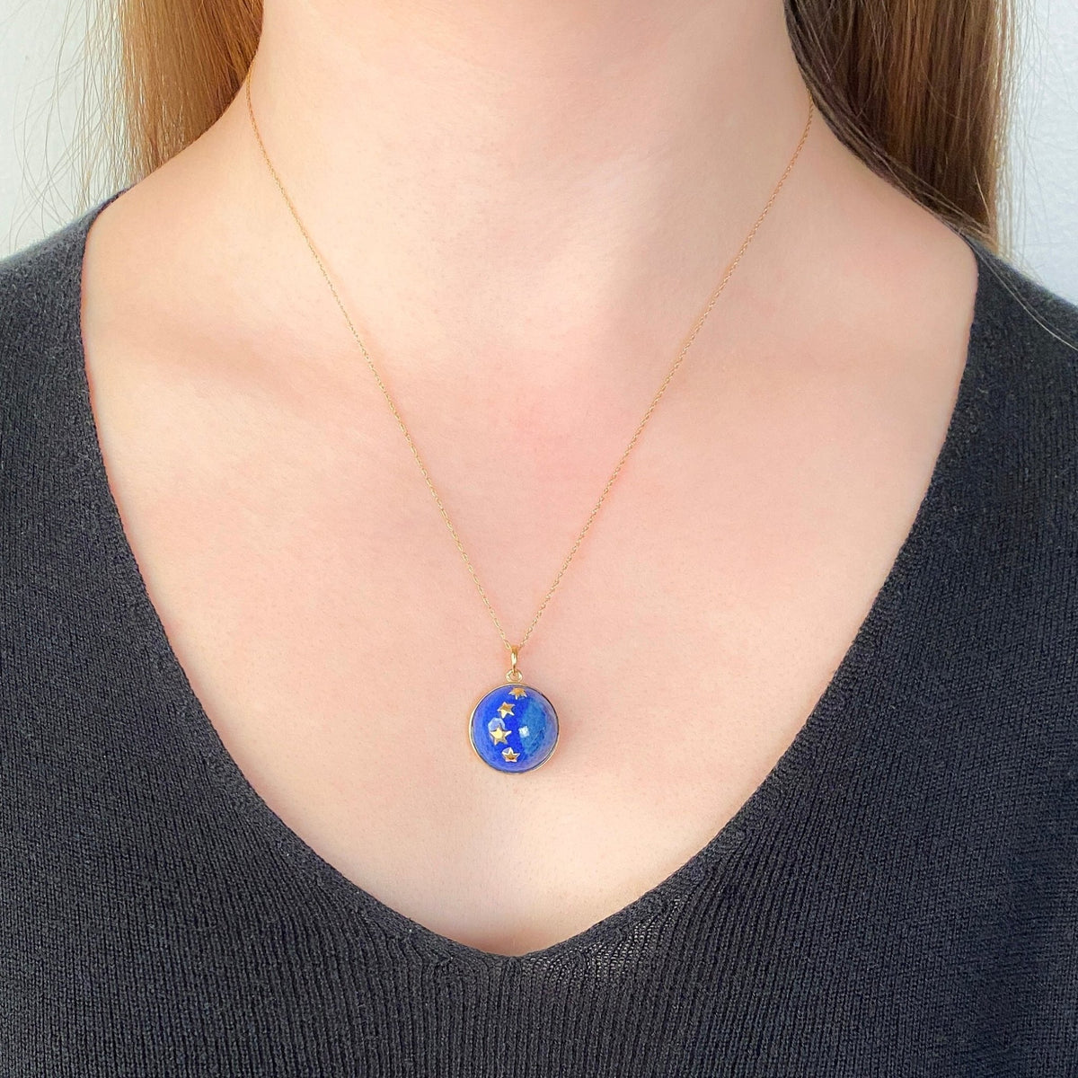 Vintage Lapis Lazuli Star Pendant of 18k Gold - Trademark Antiques