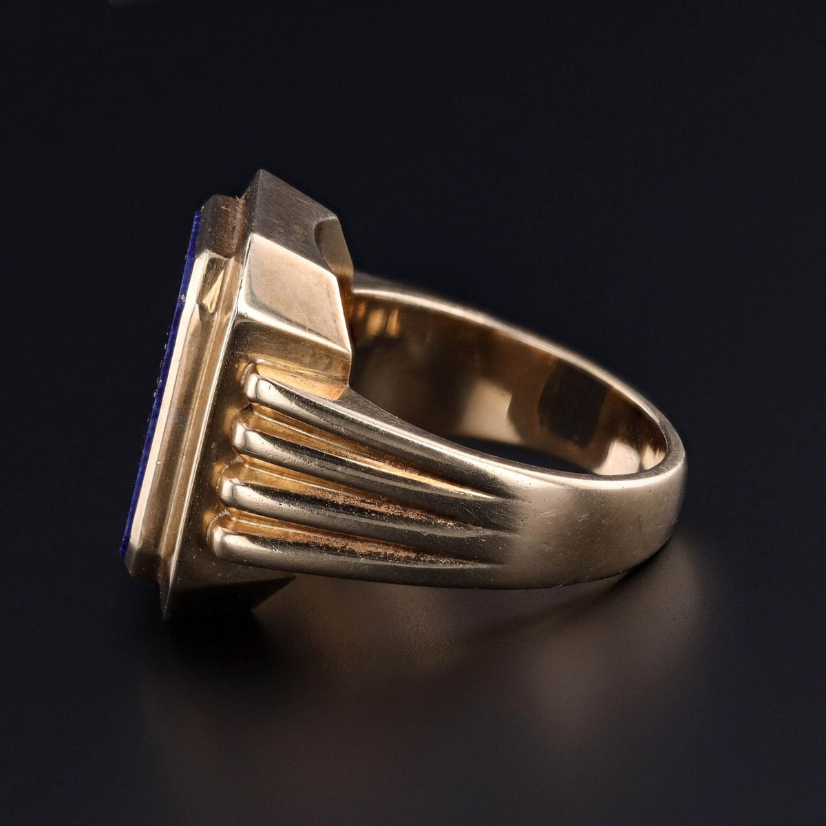 Vintage Lapis Ring of 14k Gold - Trademark Antiques
