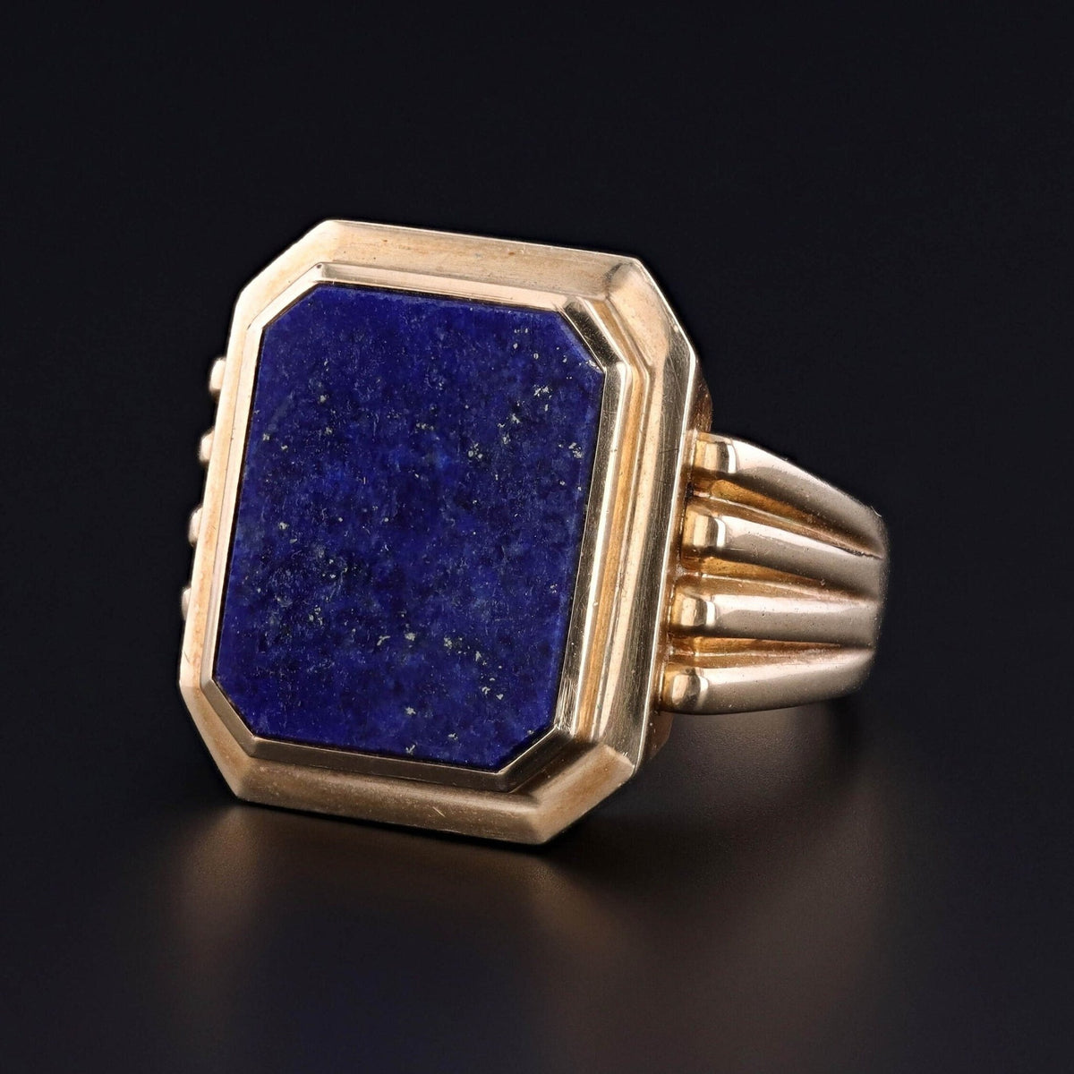 Vintage Lapis Ring of 14k Gold - Trademark Antiques