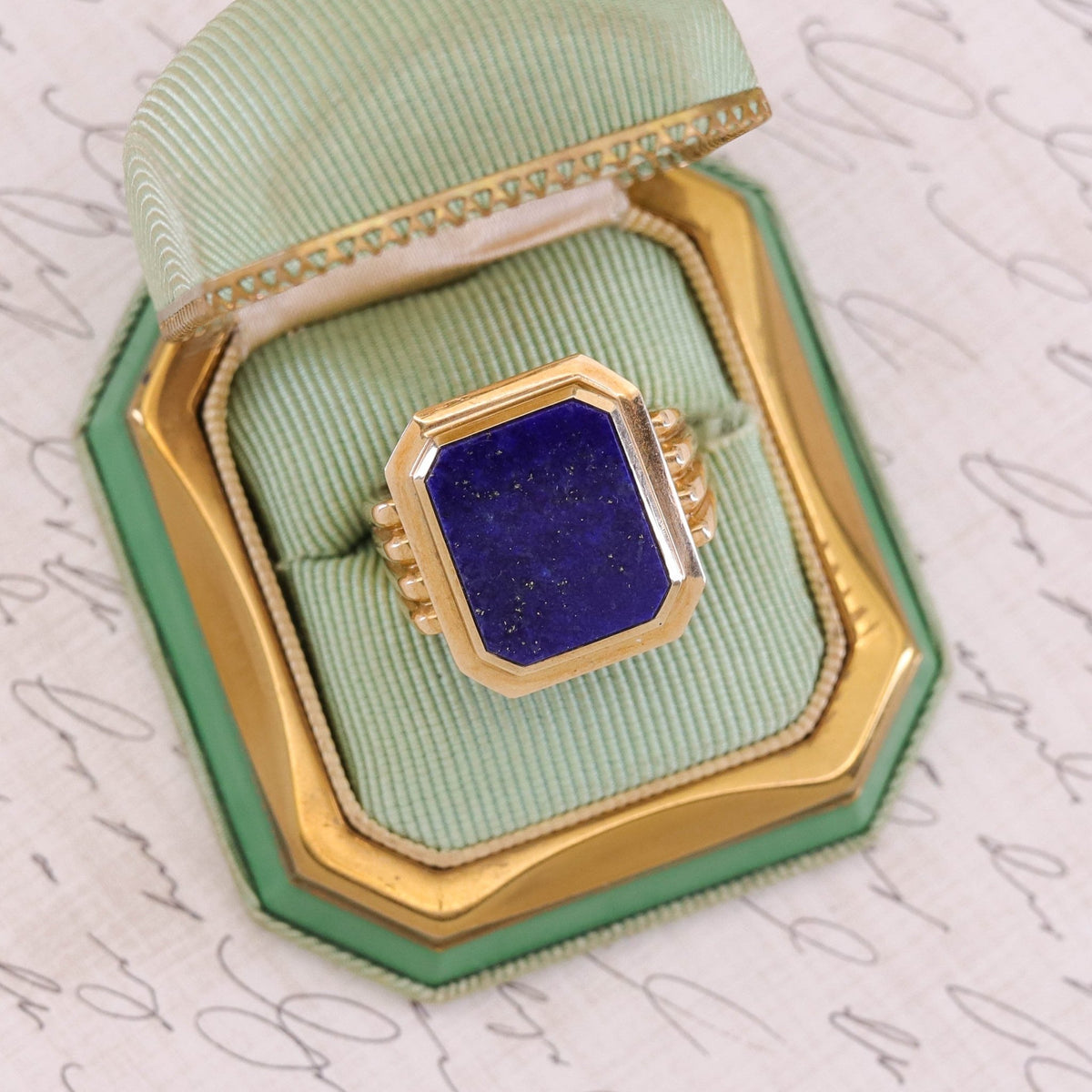 Vintage Lapis Ring of 14k Gold - Trademark Antiques